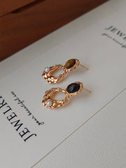 Tiger's Eye Stone Earrings