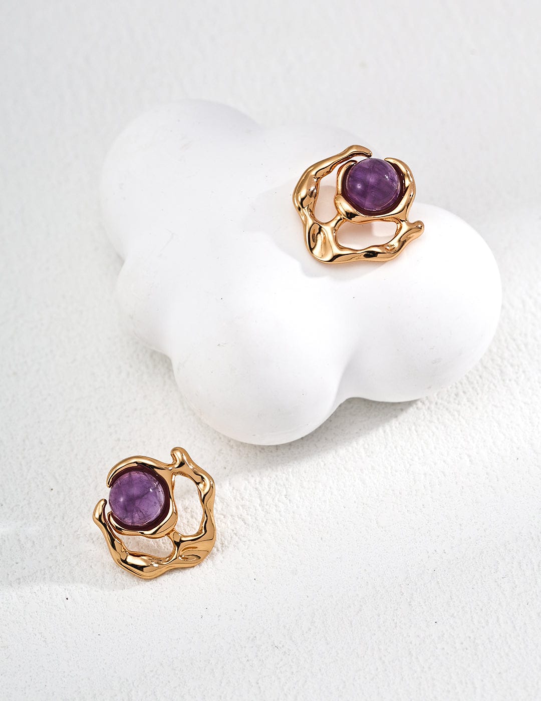 S925 Silver Vintage Amethyst Earrings Elegant Gemstone Jewelry