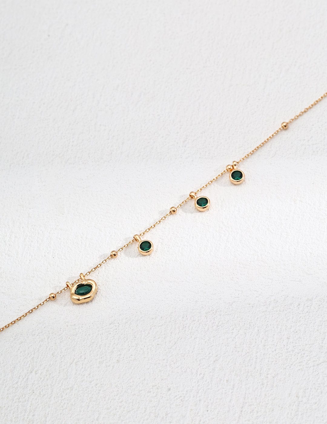 Minimalist Malachite Necklace for Women Natural Green Gemstone Jewelry