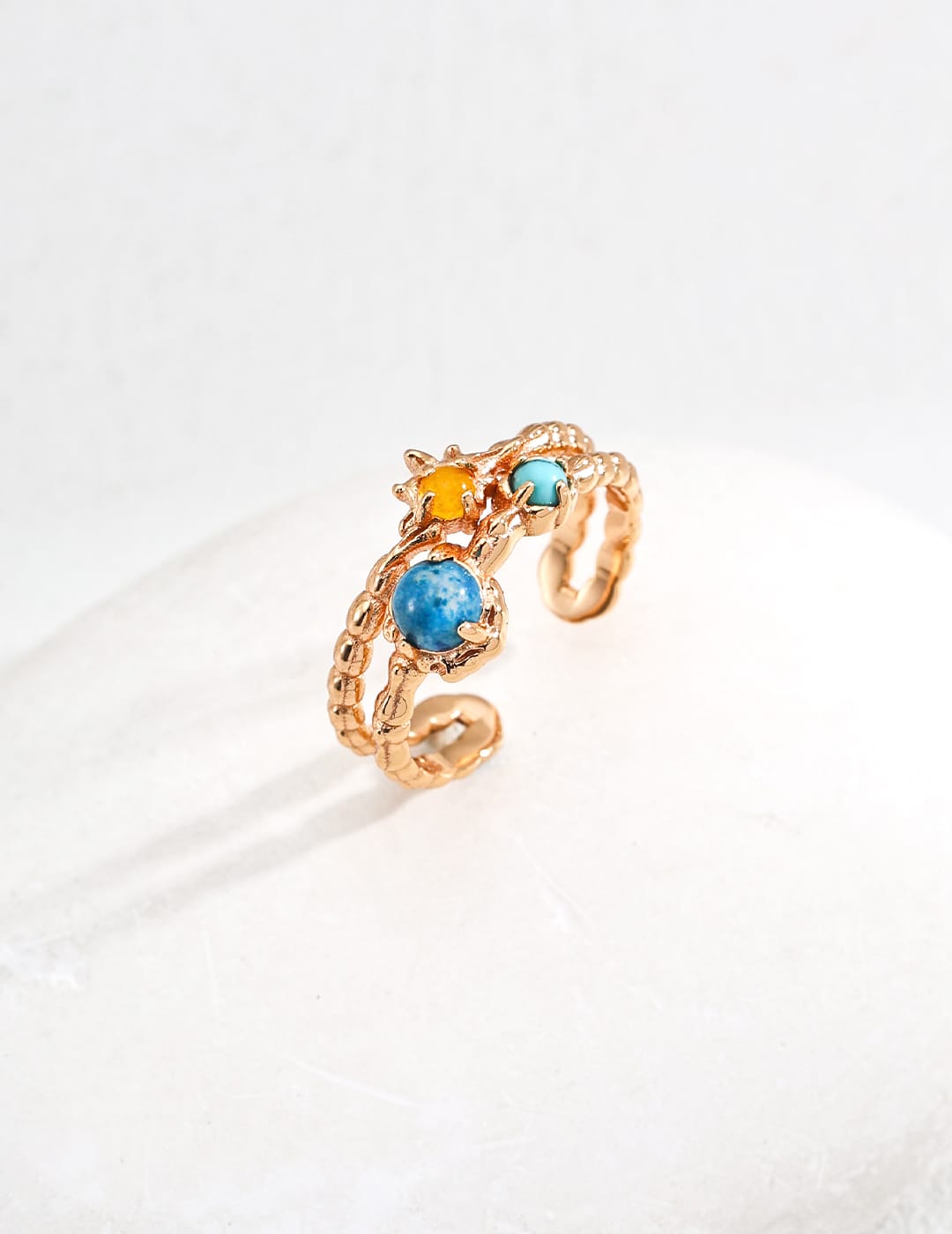 S925 Sterling Silver Vintage Gemstone Ring