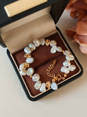 The Aethels 18K Gold Pearl Bracelet Timeless Freshwater Elegance