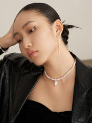 Silver-Tone Pearl Necklace