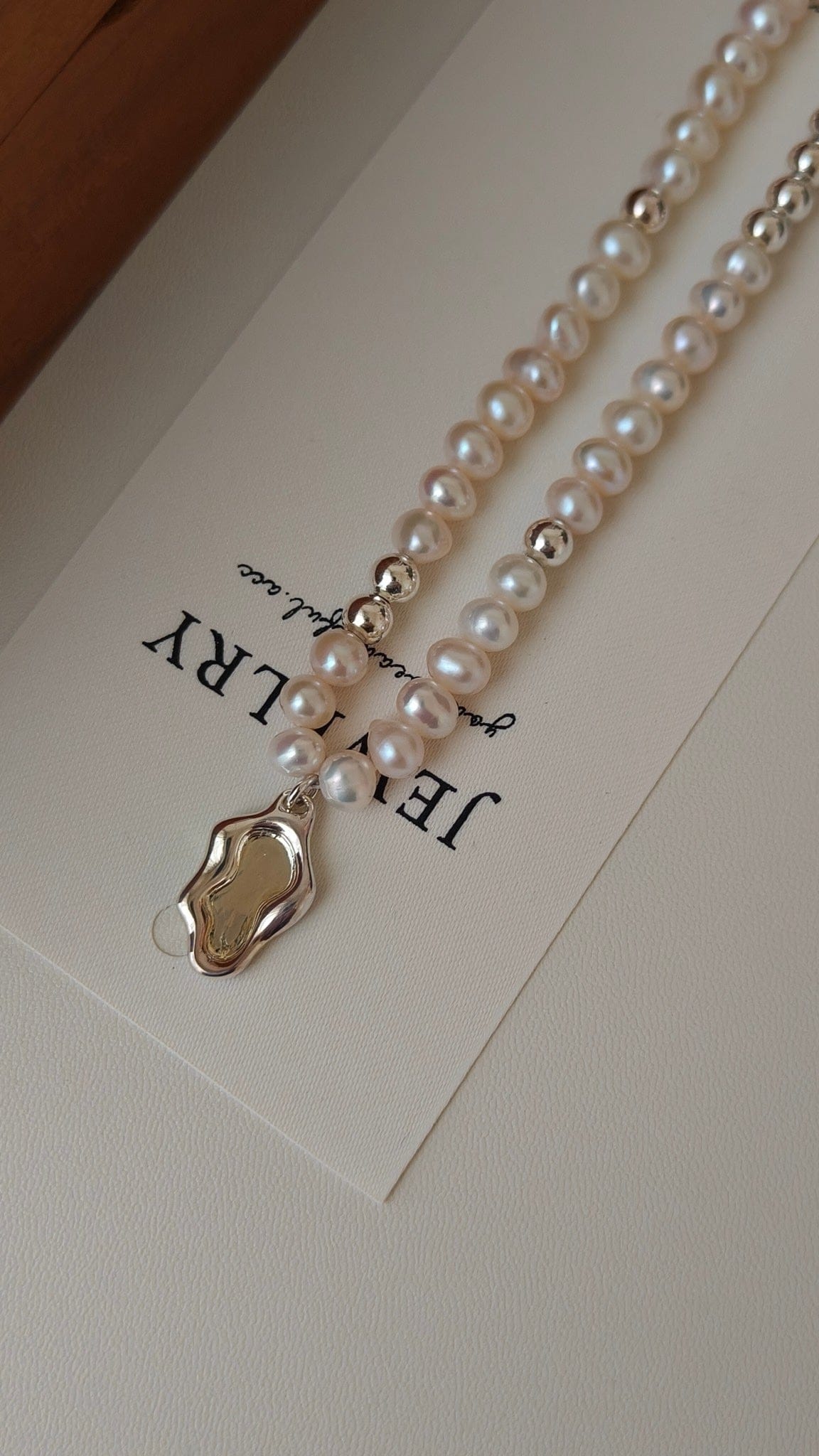 Silver-Tone Pearl Necklace