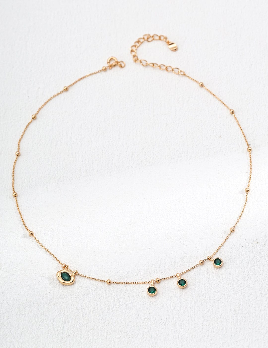 Minimalist Malachite Necklace for Women Natural Green Gemstone Jewelry