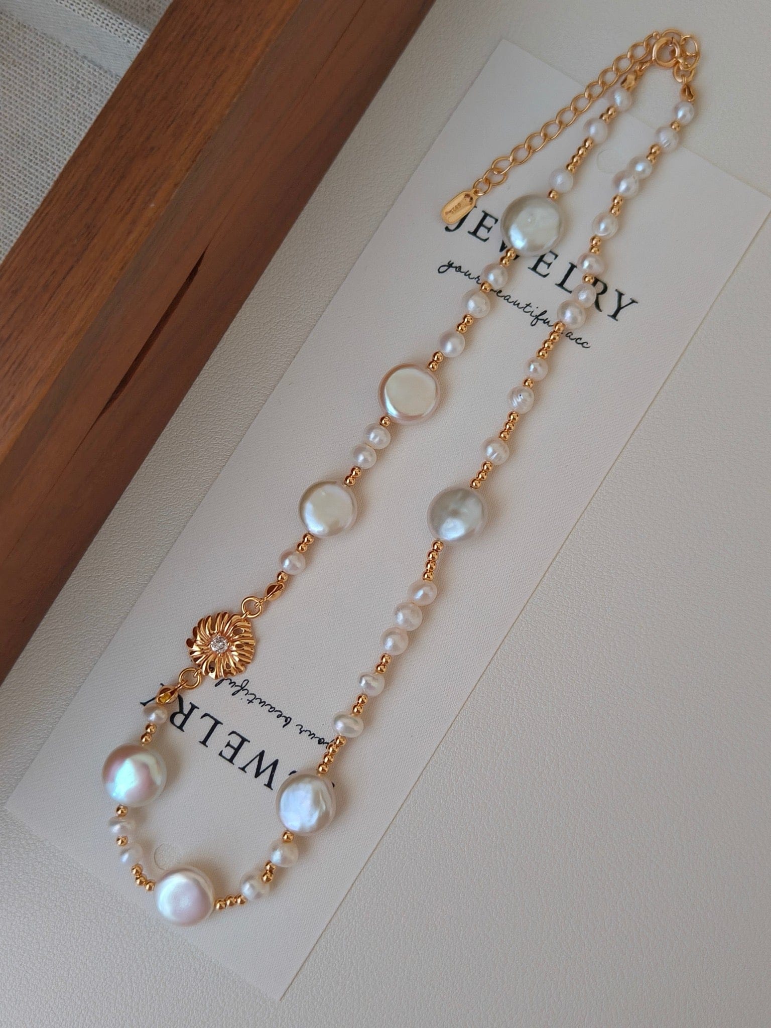 Sunflower Baroque Pearl Necklace